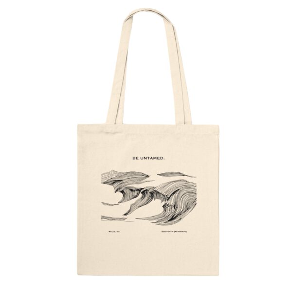 Premium Baumwoll Tote Bag 'Be Untamed' - Umweltfreundlich, Verstärkte Nähte, 10L Volumen